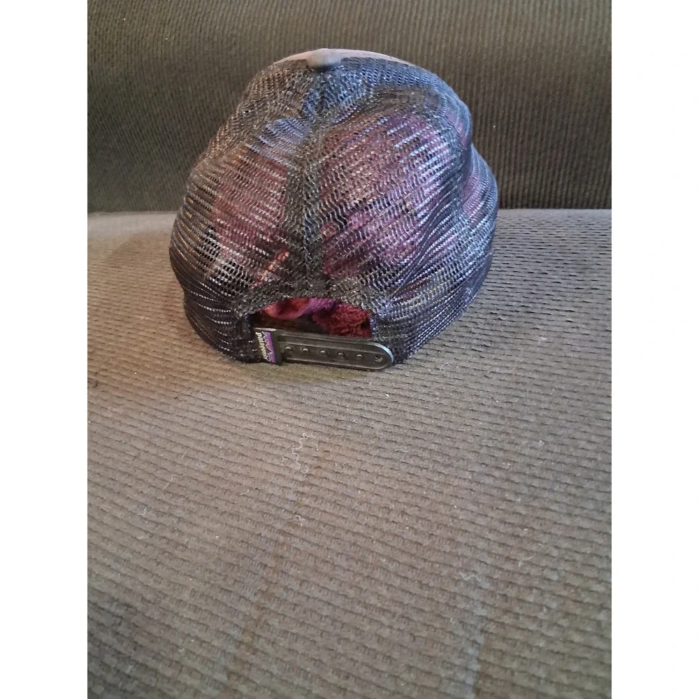 Patagonia Fitz Roy Trout Trucker Hat Mens Grey Mesh Snapback Fishing Cap